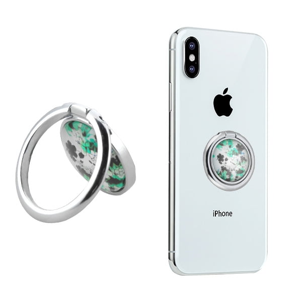 Allengel Cell Phone Ring Holder,360 Rotation Glitter Metal Finger Ring Grip Kickstand for Strong Magnetic Car Mount Compatible with iPhone,Samsung Galaxy,LG,HTC,All Smartphone,Phone Case-Silver